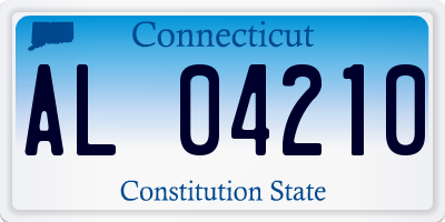 CT license plate AL04210