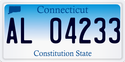 CT license plate AL04233