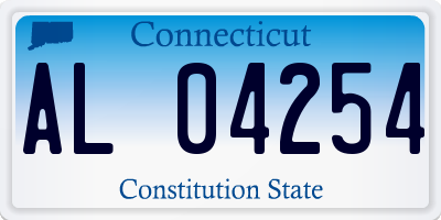 CT license plate AL04254