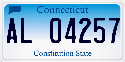 CT license plate AL04257
