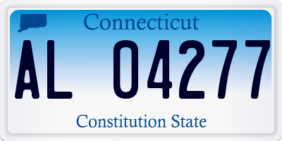 CT license plate AL04277