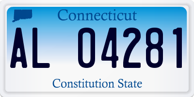 CT license plate AL04281