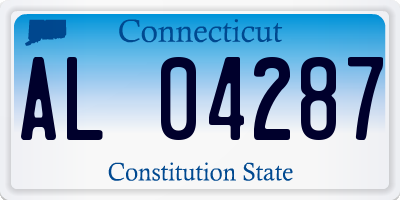 CT license plate AL04287