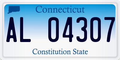 CT license plate AL04307