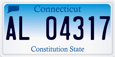 CT license plate AL04317