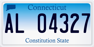 CT license plate AL04327