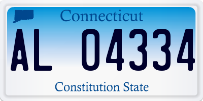 CT license plate AL04334