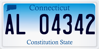 CT license plate AL04342