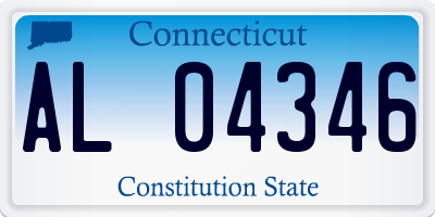 CT license plate AL04346