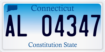 CT license plate AL04347