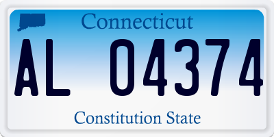 CT license plate AL04374