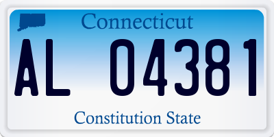CT license plate AL04381