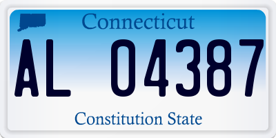 CT license plate AL04387