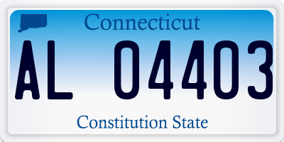 CT license plate AL04403