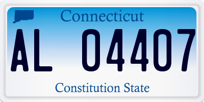 CT license plate AL04407