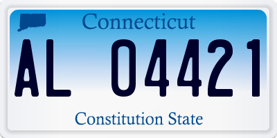 CT license plate AL04421