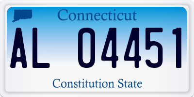 CT license plate AL04451