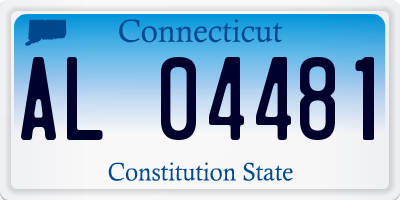 CT license plate AL04481