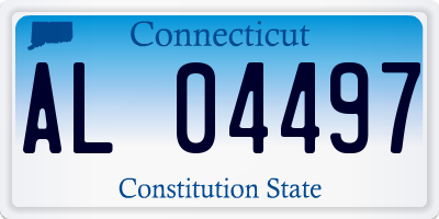 CT license plate AL04497