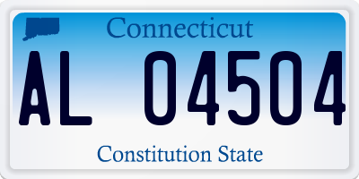 CT license plate AL04504
