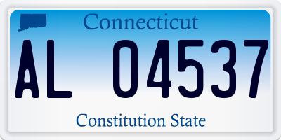 CT license plate AL04537