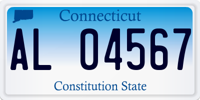 CT license plate AL04567
