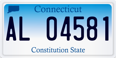CT license plate AL04581