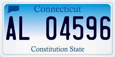 CT license plate AL04596
