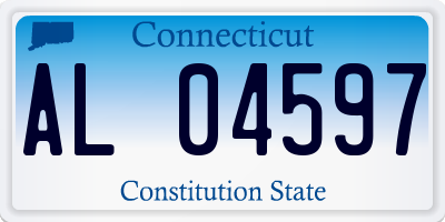 CT license plate AL04597