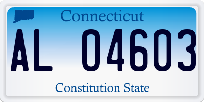 CT license plate AL04603