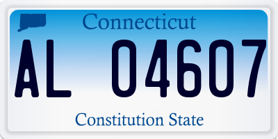 CT license plate AL04607