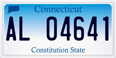 CT license plate AL04641
