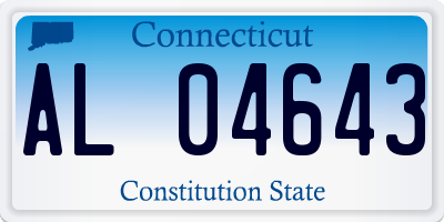 CT license plate AL04643