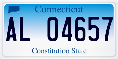 CT license plate AL04657