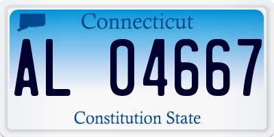 CT license plate AL04667