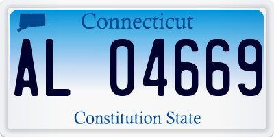 CT license plate AL04669