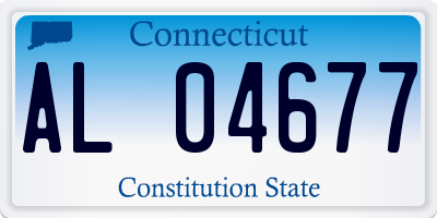 CT license plate AL04677