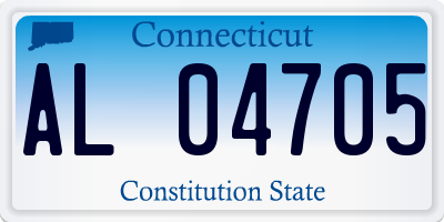 CT license plate AL04705
