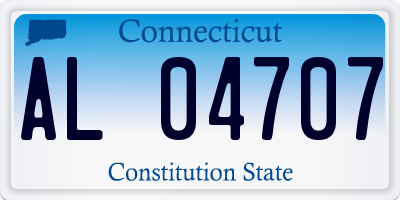 CT license plate AL04707