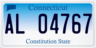 CT license plate AL04767