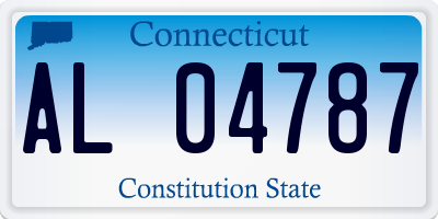 CT license plate AL04787