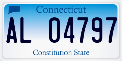 CT license plate AL04797