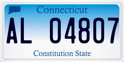 CT license plate AL04807