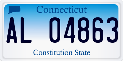 CT license plate AL04863