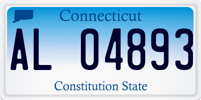 CT license plate AL04893