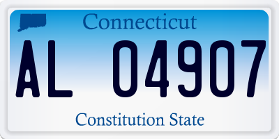 CT license plate AL04907