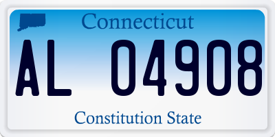 CT license plate AL04908