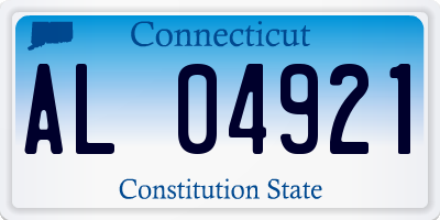 CT license plate AL04921