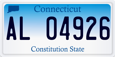 CT license plate AL04926