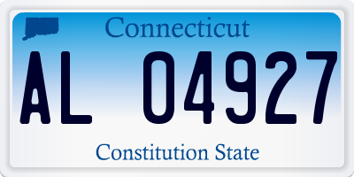 CT license plate AL04927